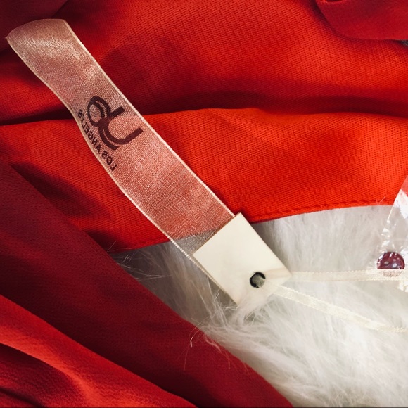 Ya Los Angeles Red and Black Chiffon/Bodycon dress - Picture 9 of 9